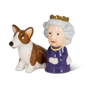 Queen and Corgi Salt and Pepper Shakers